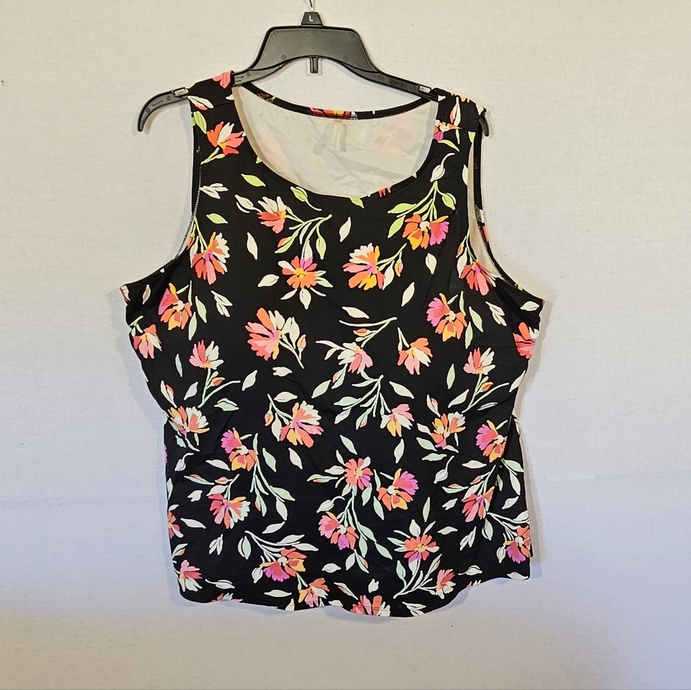 Land's End SZ 24 (DD) Tankini Pink Floral Top